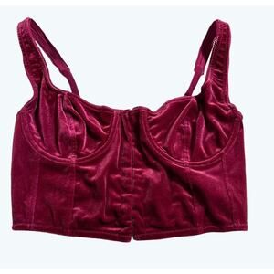Urban Outfitters Out From Under Anastasia Velvet Balconette Bra Top Medium